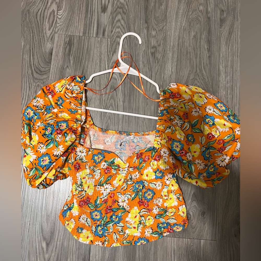 Zara floral crop top